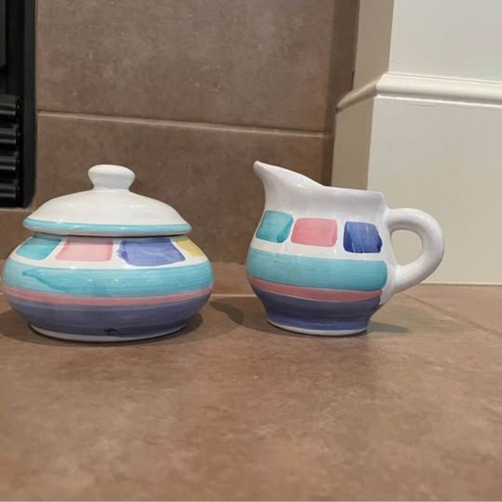 Caleca Color Blocks Cream and Sugar